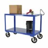 Vestil Steel Ergo Handle Cart, 2 Shelves, 2400 lb DH-MR2-2448